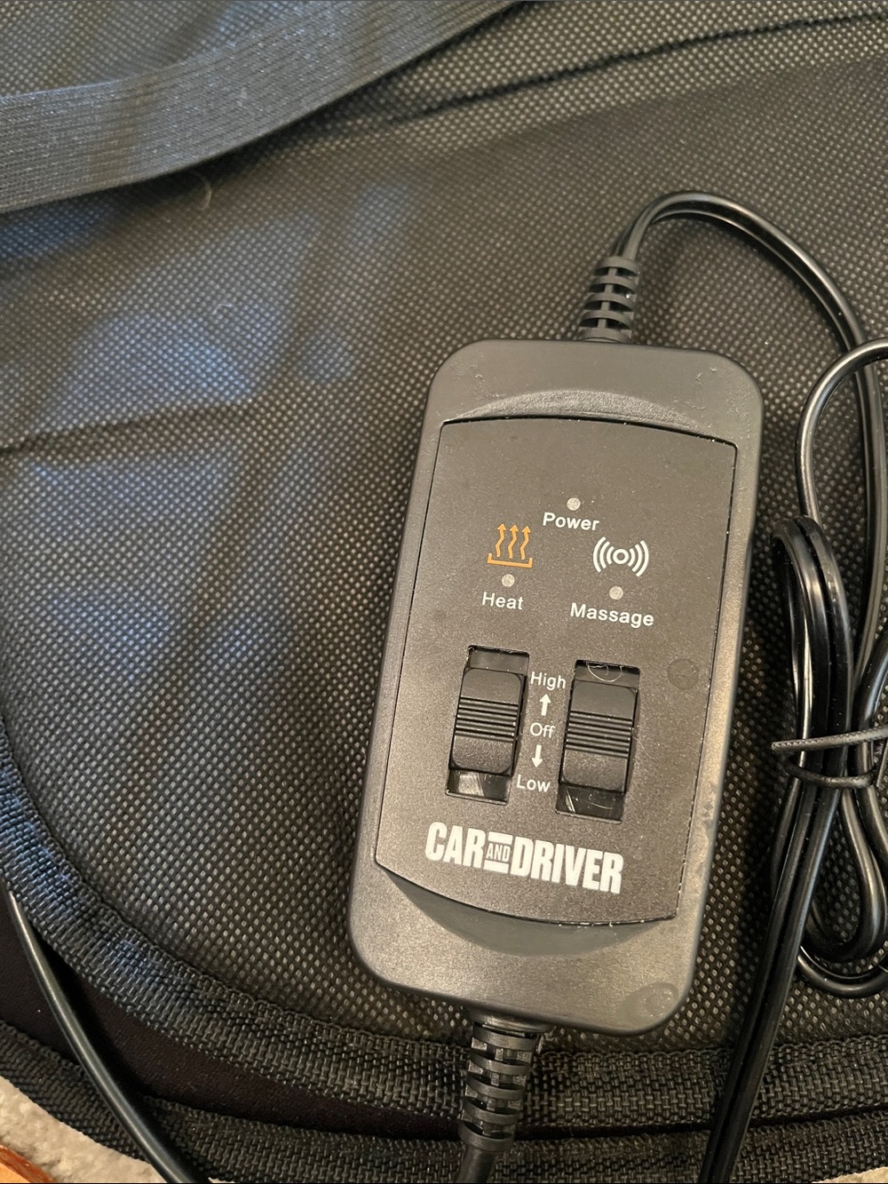Black Car Seat Massage and Heat Cushion - Picture 3 of 3